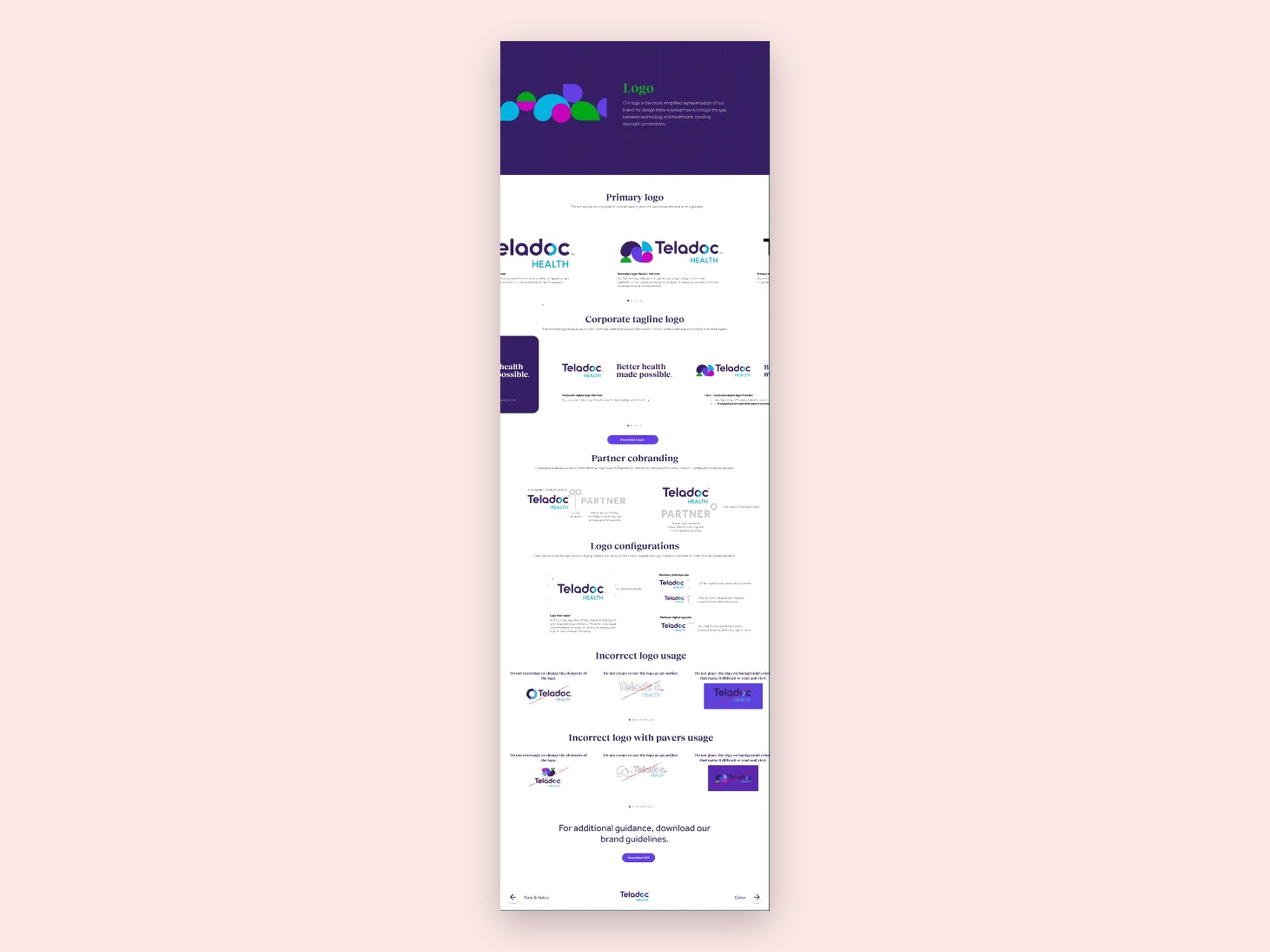 New brand site: Logo page